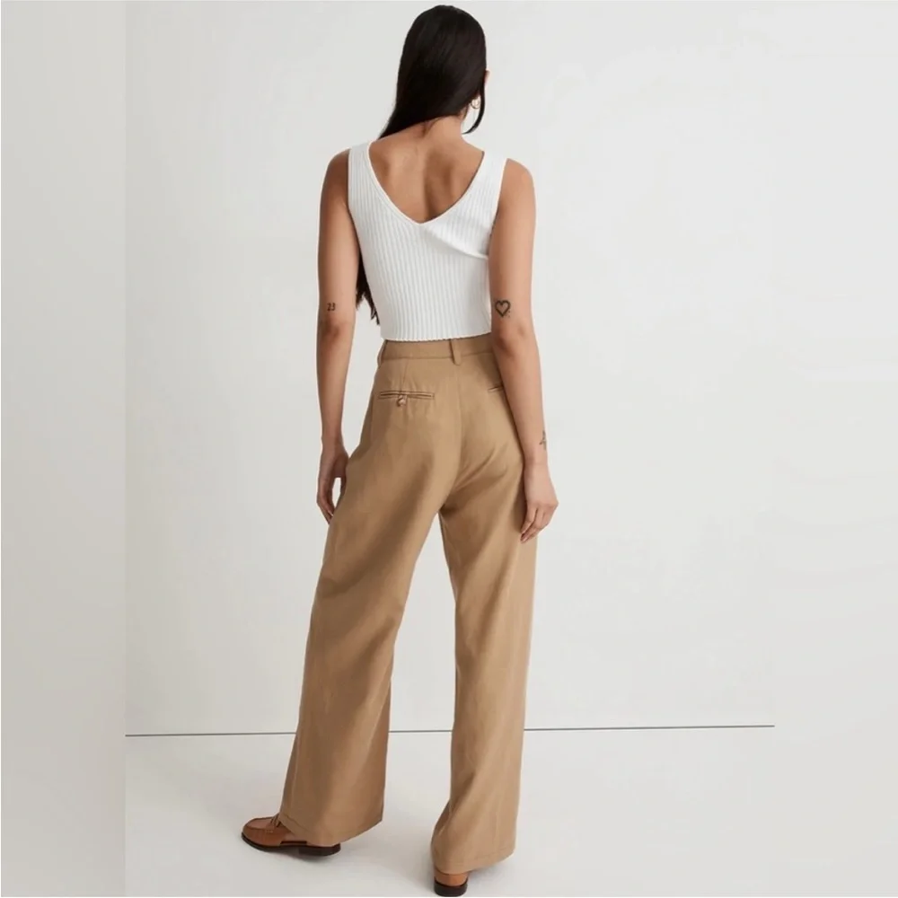 Madewell The Harlow Wide Leg Pant Acorn 2 Petite - Picture 2 of 11